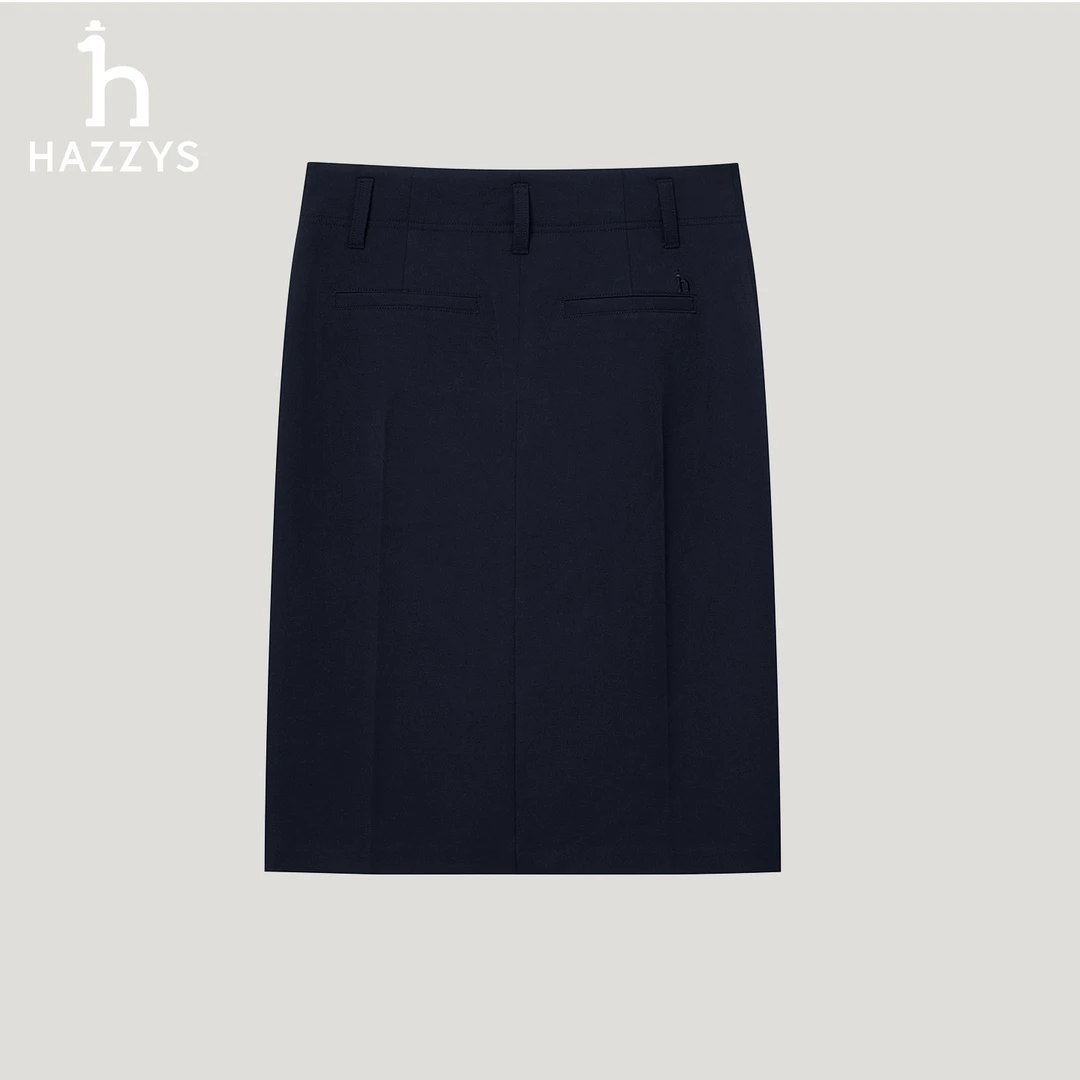 【商场同款】HAZZYS秋冬季女士时尚休闲简约半身裙百搭直筒短裙子