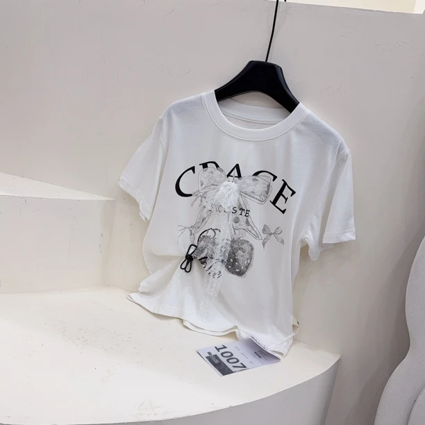 W童品，（现货）2025夏季儿童上衣新款短袖韩版1007