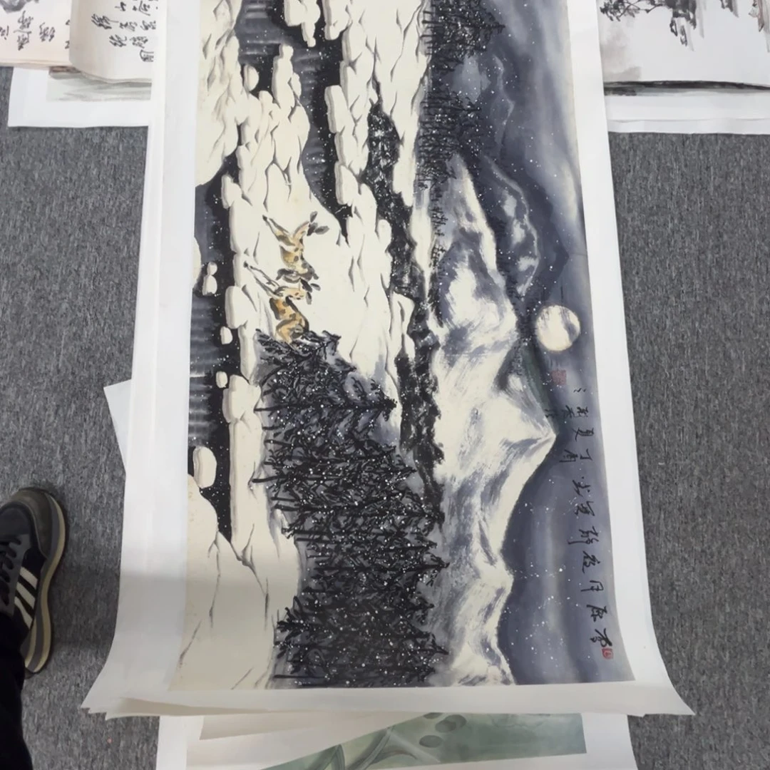 睿***了国画绘画作品多次参加