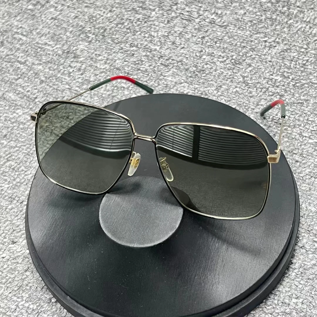 95新 GUCCI/古驰 古驰 Gucci 红绿织带元素飞行员眼镜 墨镜
