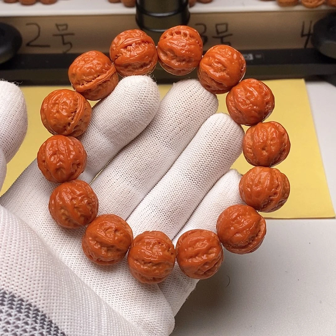 核桃文玩核桃1.9粗筋八棱
