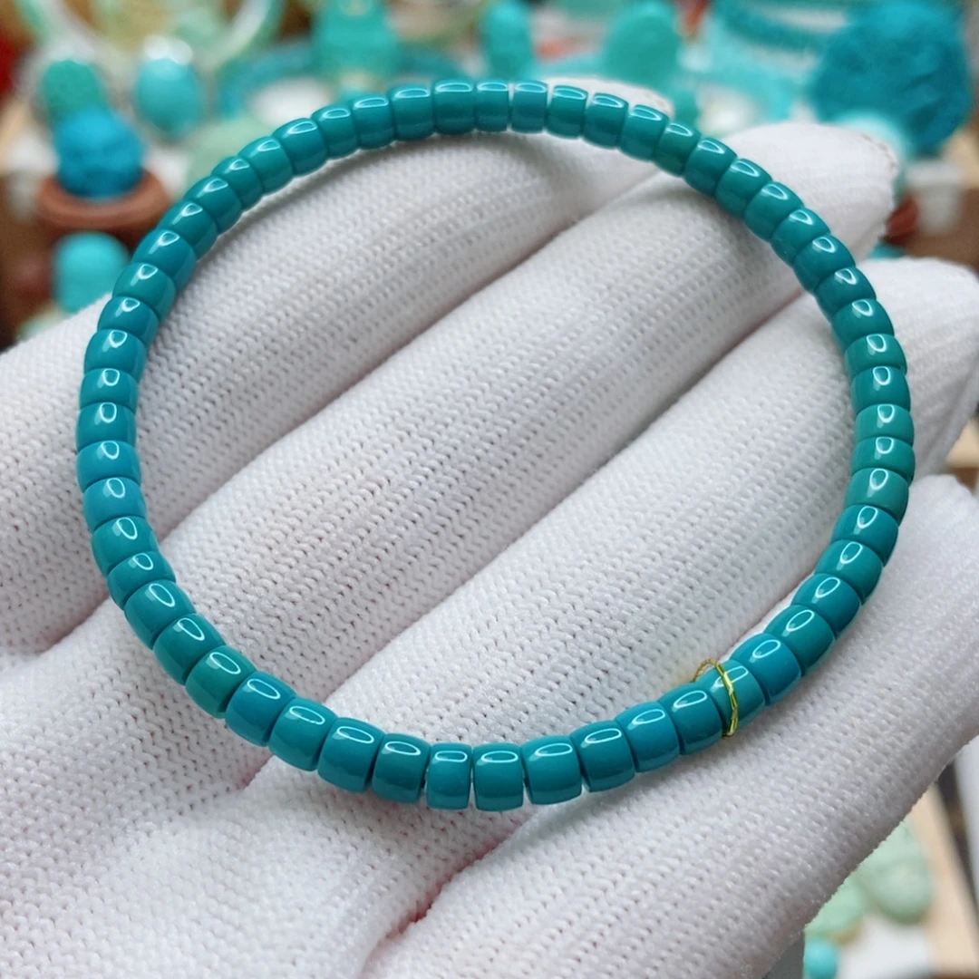 绿松石未镶嵌直切手串4m