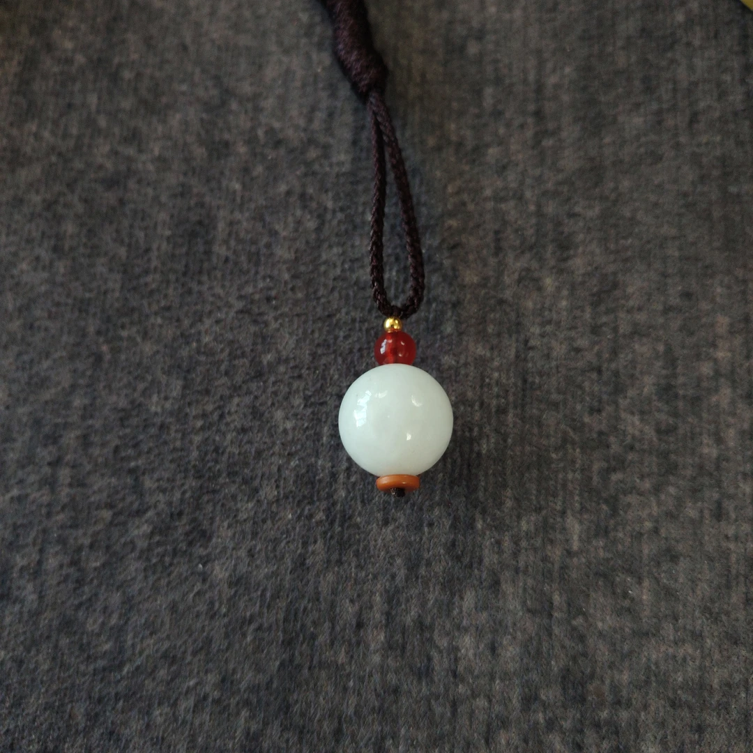 和田玉16mm转转珠吊坠未镶嵌多样性随机款式百搭气质