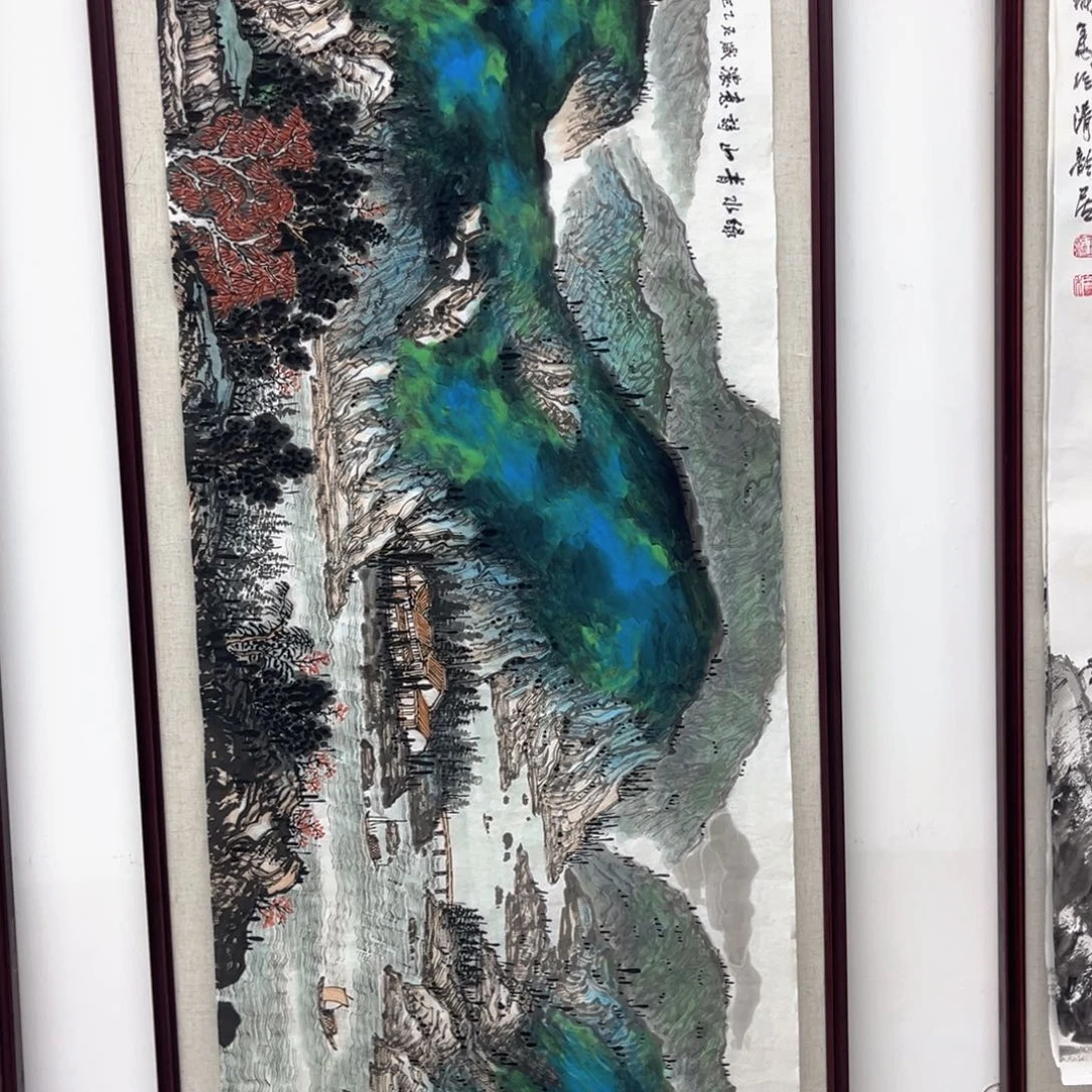天***道国画绘画作品多次参加
