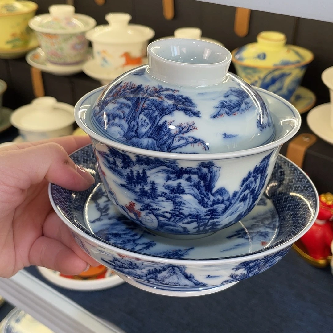 陶景德陶瓷盖碗茶具