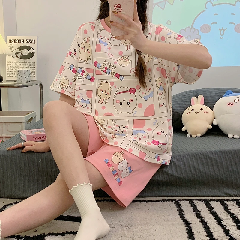 夏季睡衣女款爆款2025新款学生休闲风宿舍居家睡衣女生家居服套装