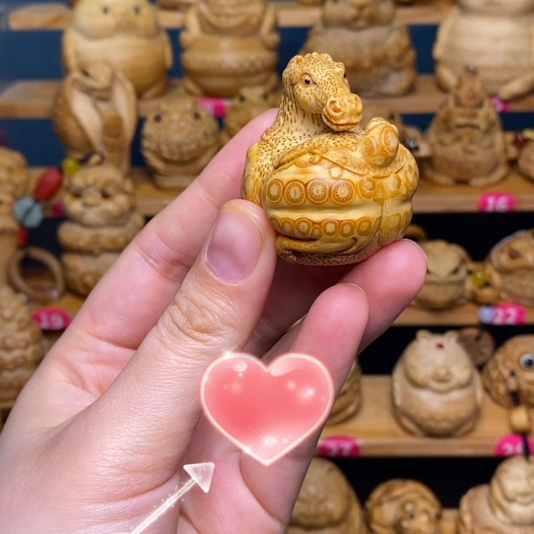 竹马到成功竹雕手把件