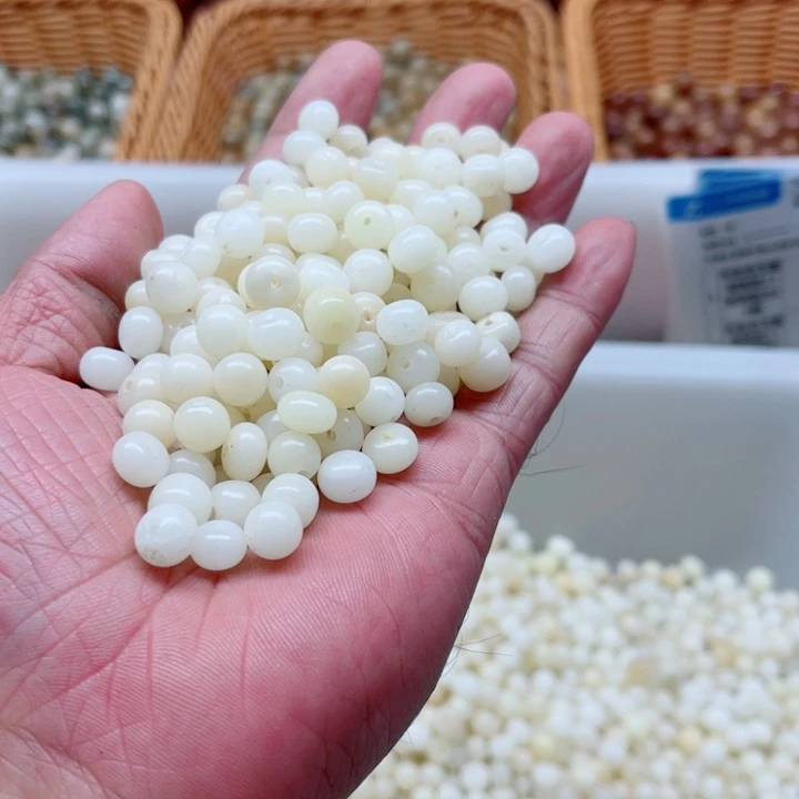 吊坠白玉菩提瑕疵8白玉混珠500颗