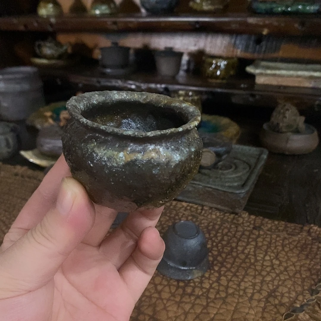 手工制作柴烧茶具