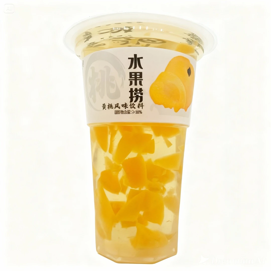 豆够爽黄桃味水果捞风味饮料休闲
