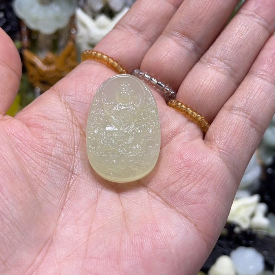 【闪购商品】岫玉颈饰未镶嵌布**麻62吊坠