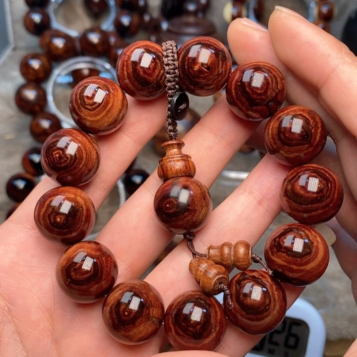黄花梨/降香黄檀好**连紫油梨成品加工手串