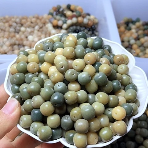 白玉菩提吊坠白玉菩提12青提桶60颗卡灯牌宠50
