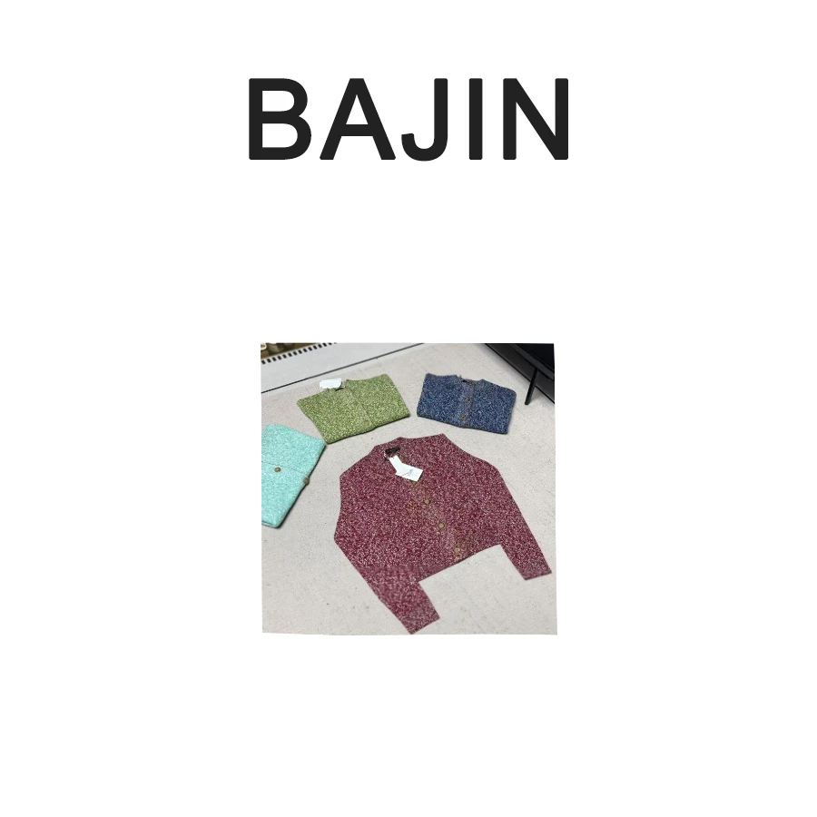 B2580【秋冬新品芭金高端经典老钱风羊毛针织衫圆领长袖开衫外套】