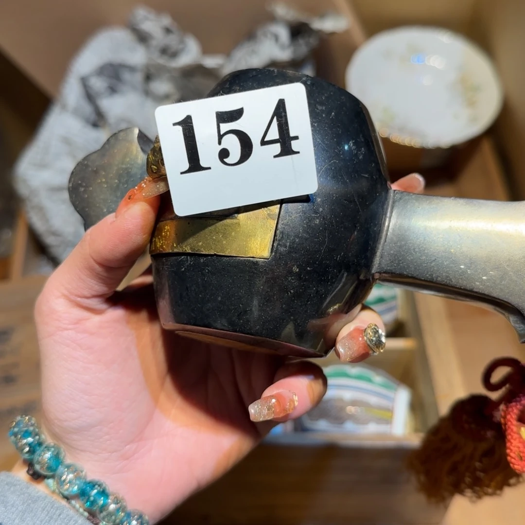 瓷片绿*油瓷片中古回流孤品一件154