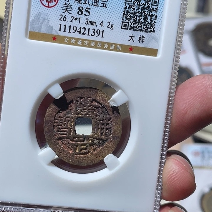 铜大宝精选，隆武通宝背评级尾号1391