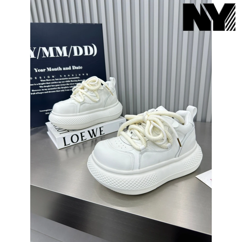 NY网红爆款时尚大头丑萌老爹鞋女2025冬季新款休闲舒适洋气机车鞋