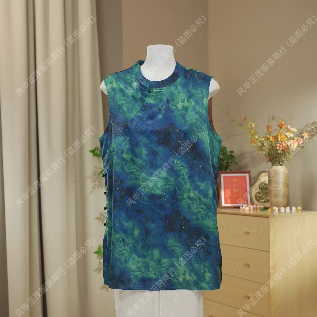 【3585】星空- 2025-新中式国风重工提花春款无袖气质背心