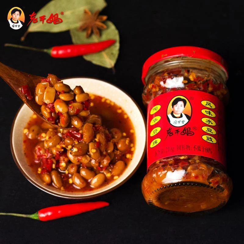 贵州特产老干妈水豆豉辣椒香辣酱拌饭拌面调料下饭菜