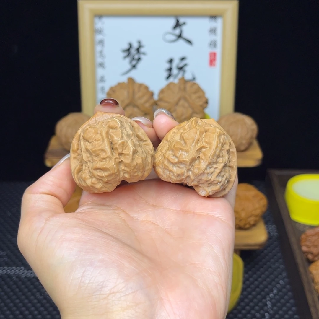吊坠文玩核桃三角蛙42白茬