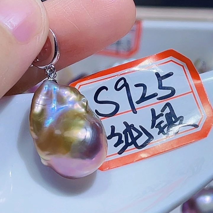 淡水珍珠银S925镶嵌颈饰