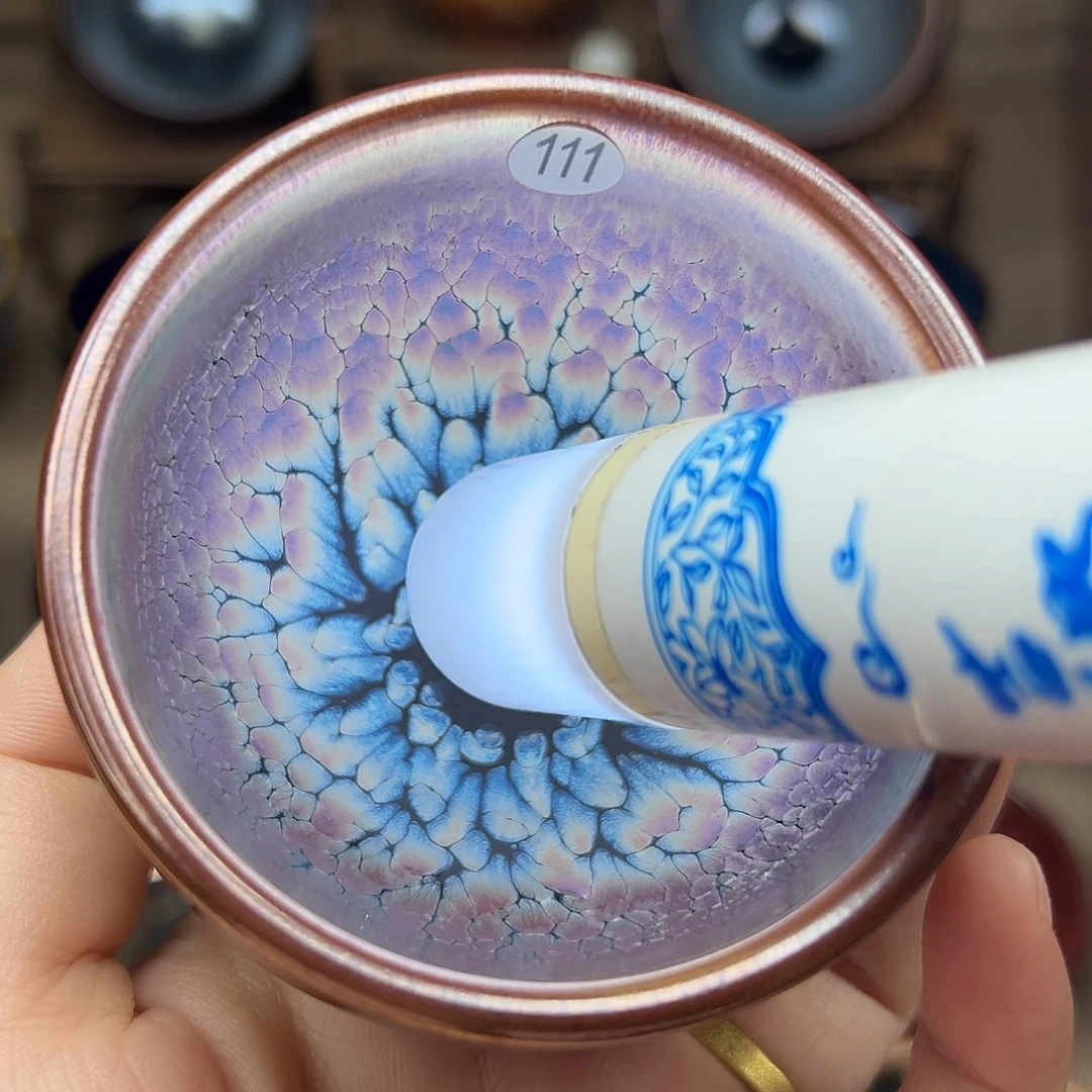 茶盏彩金建盏主人杯