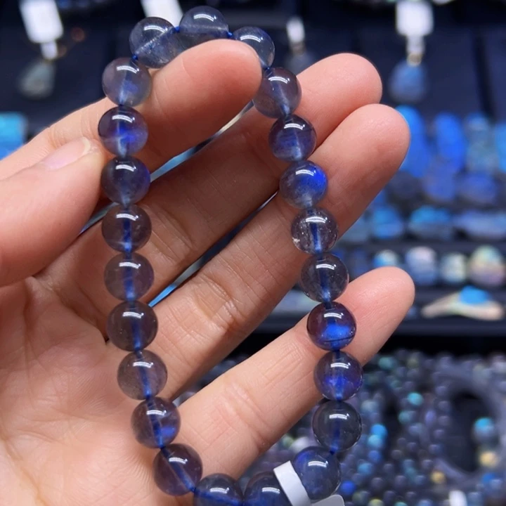 拉长石手串未镶嵌8.8左右