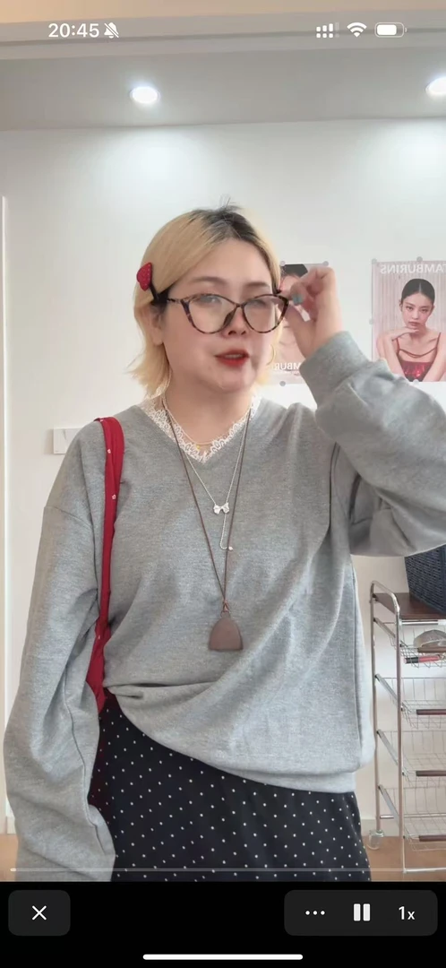 灰色V领卫衣NO.退NO.换