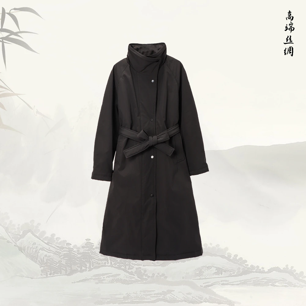 新款高级防风气质长款风衣款羽绒服54730