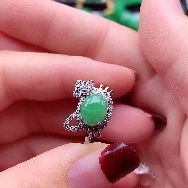 翡翠颈饰银S925镶嵌翡翠