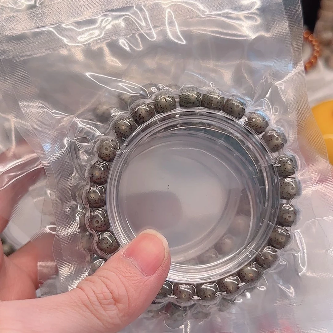 星月菩提手串石玉糯冰9×8星月菩提单圈