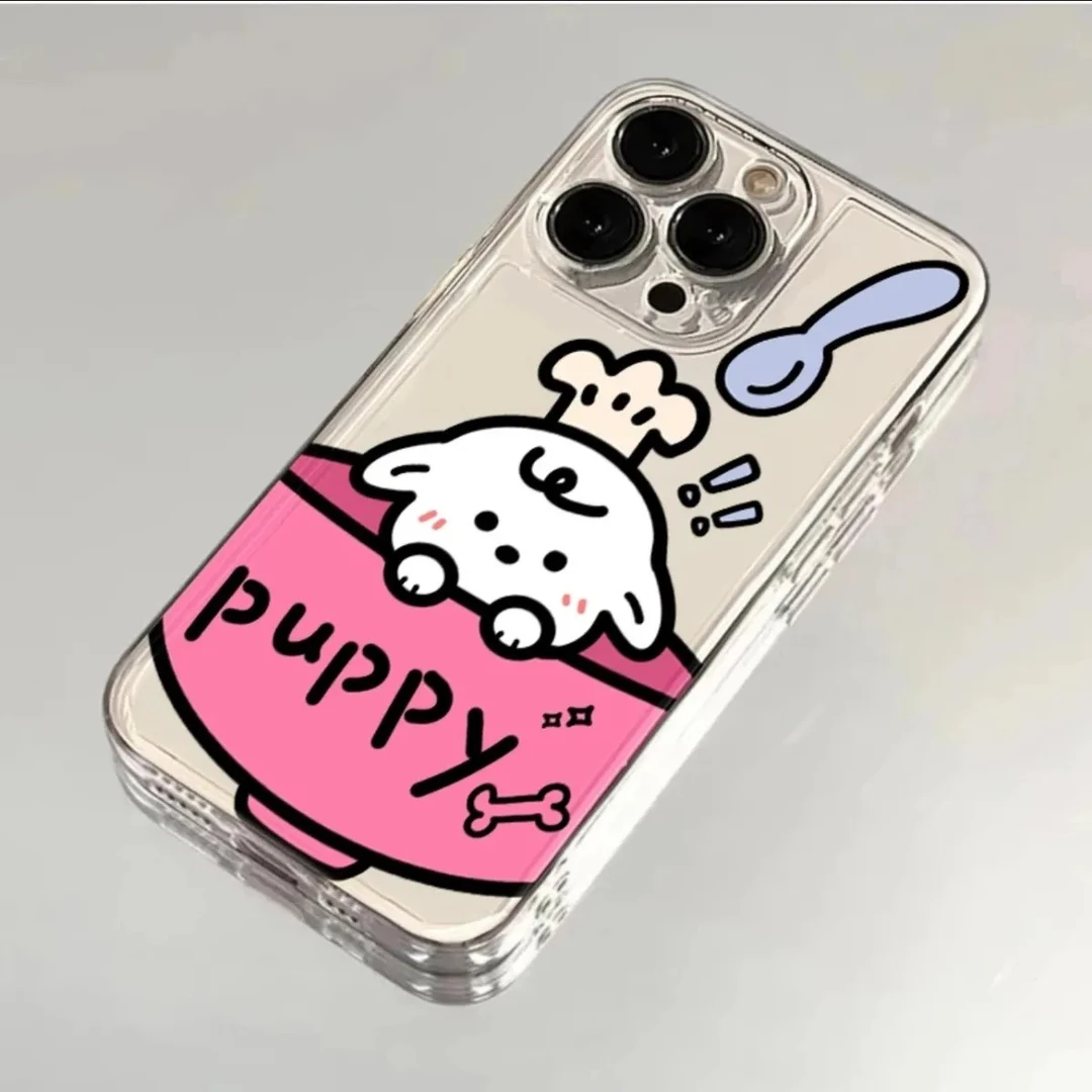 快乐勺子小狗华为苹果16proiPhone15/14/13promax手机壳11/12软x