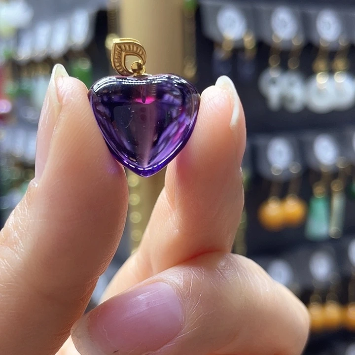 紫晶耳饰18K金镶嵌耳饰