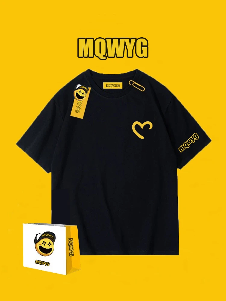 经典夏季短袖时尚百搭线条爱心设计T恤 LB0012