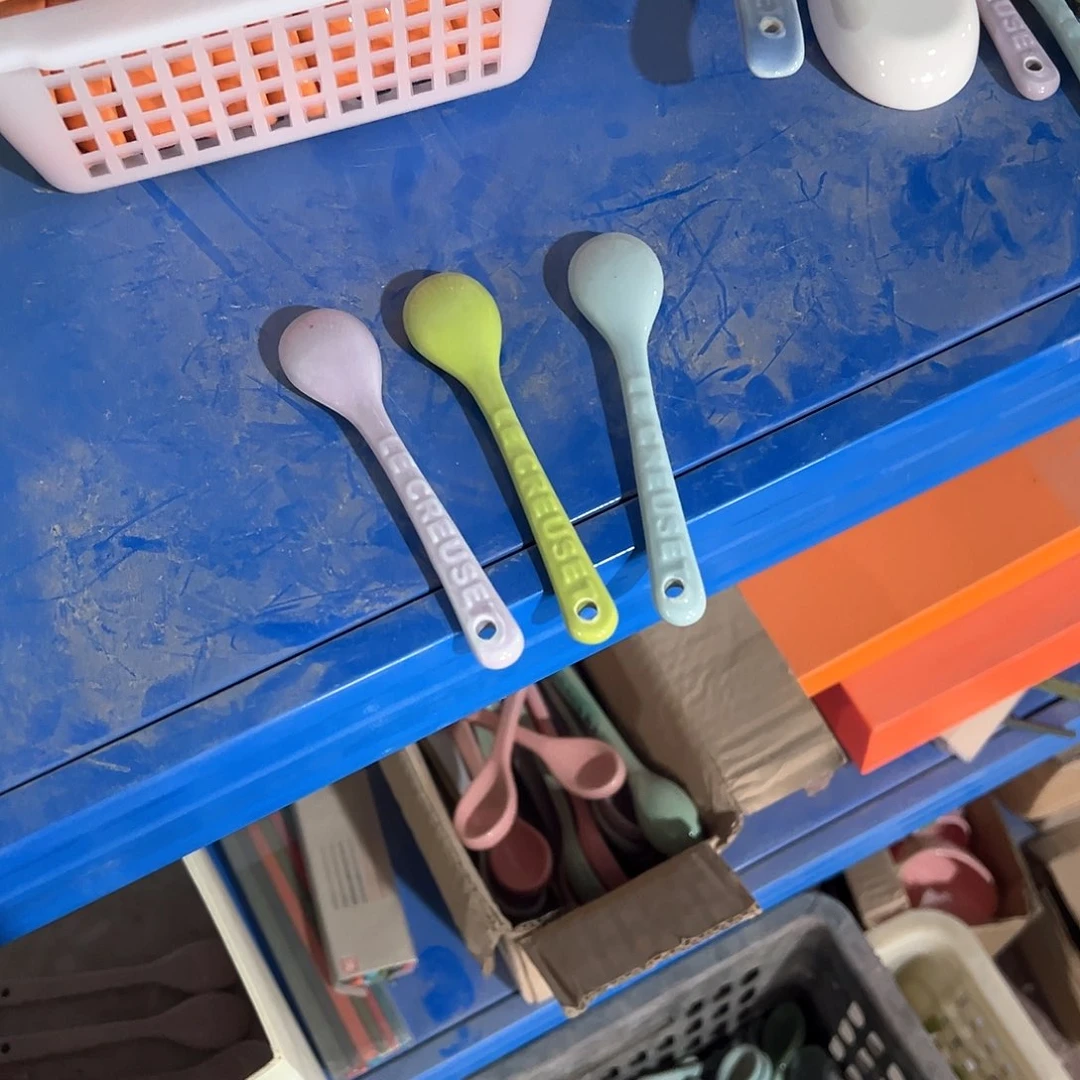 陶瓷 微 小小勺 绿 紫 海盐