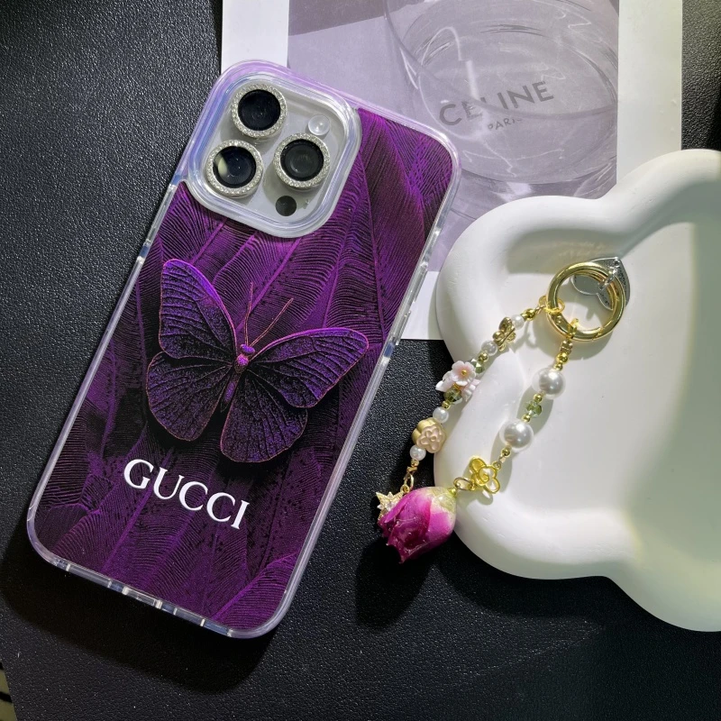 适用于iPhone16promax唯美苹果15pro紫色新款手机壳