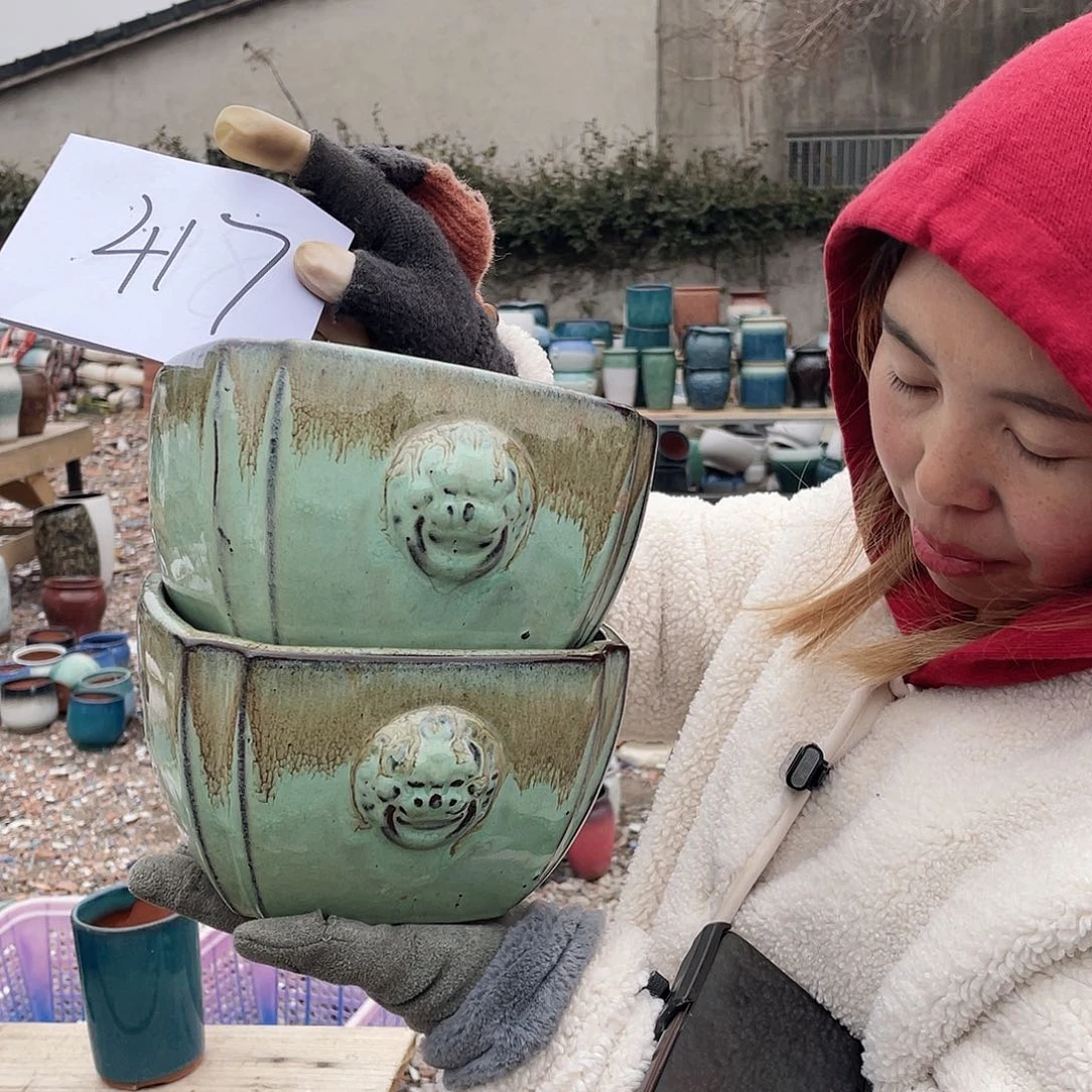 红陶王嫂花盆0212-417