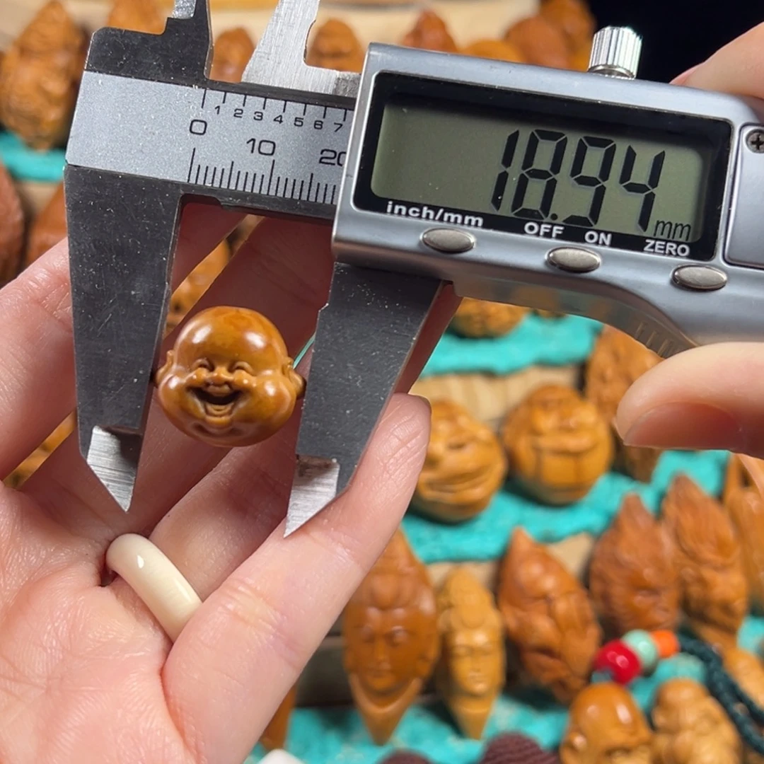 橄榄核手串/手链笑佛头微花