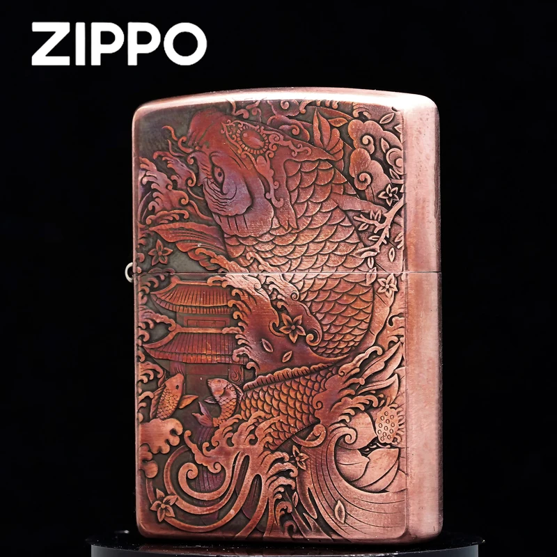 ZIPPO打火机正品/紫铜鱼跃龙门-DY9920FD【凯亚】