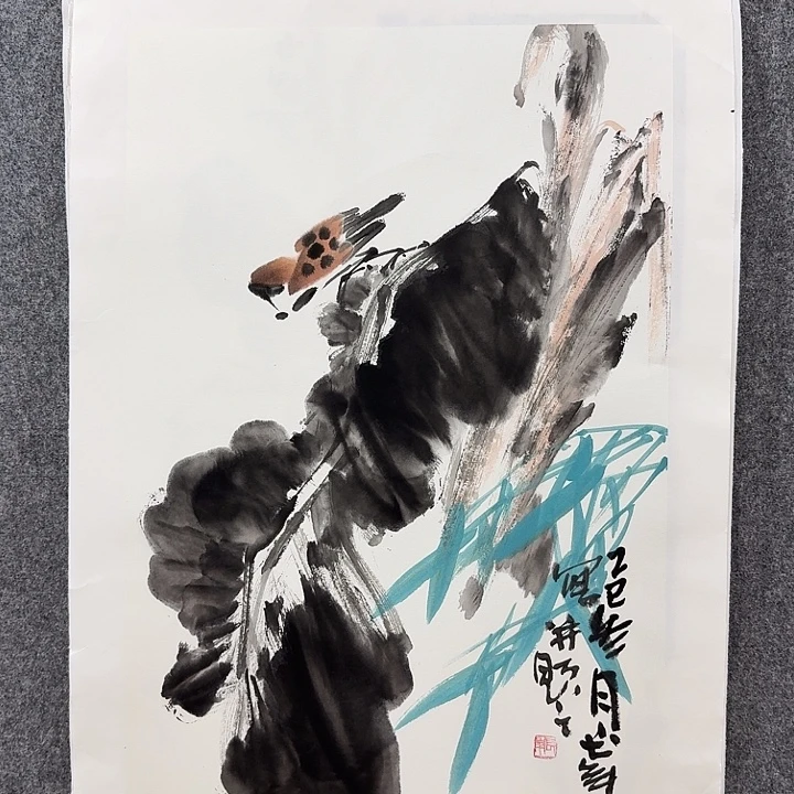 国画靳长年手绘作品