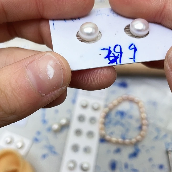 淡水珍珠耳饰银S925镶嵌小****靖