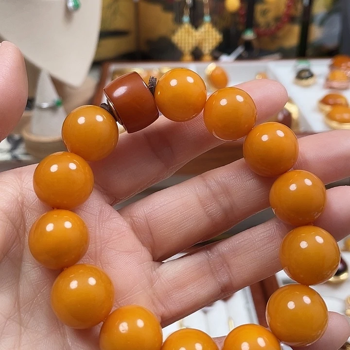 蜜蜡珠宝奇石18K金镶嵌15