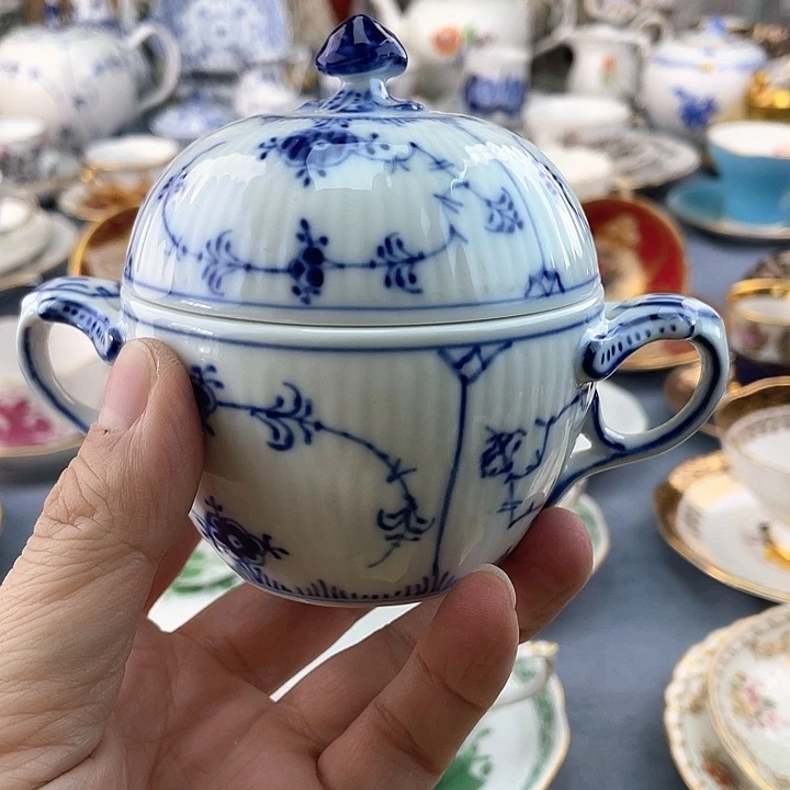 海外中古欧瓷咖啡杯小房子