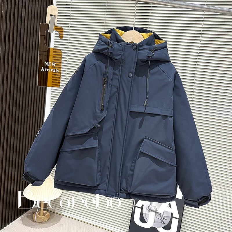 【夹棉加厚】青少年儿童装男童冬装棉服外套大童冬季男孩保暖派克服