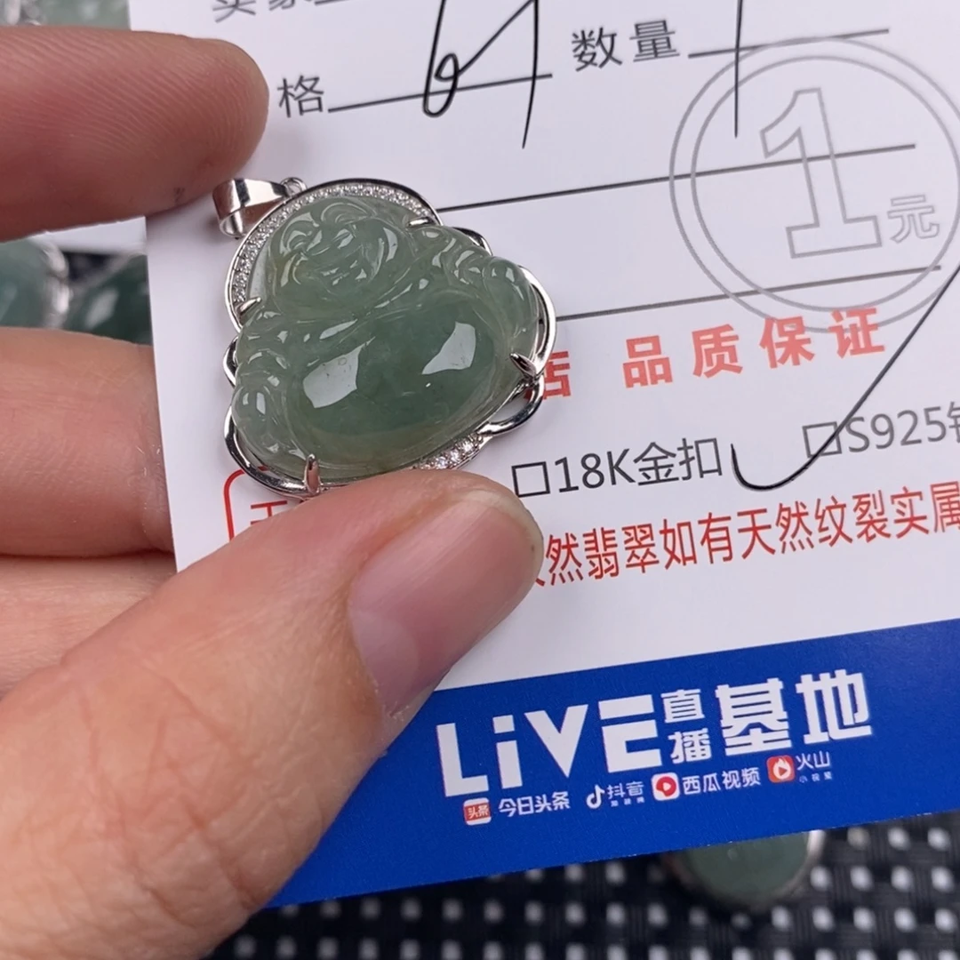 翡翠银S925镶嵌颈饰