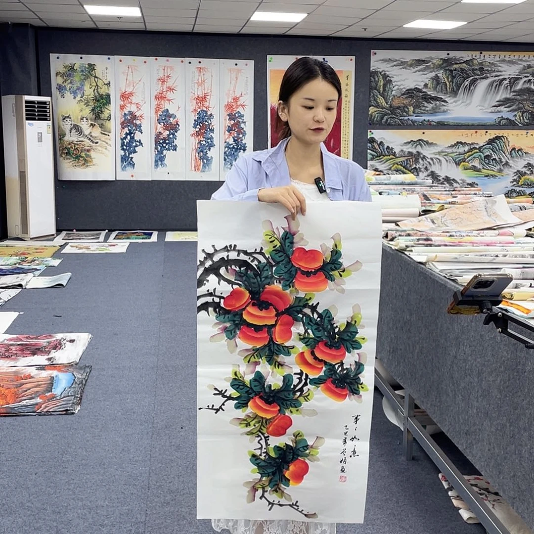 国画作品小姐姐放漏…