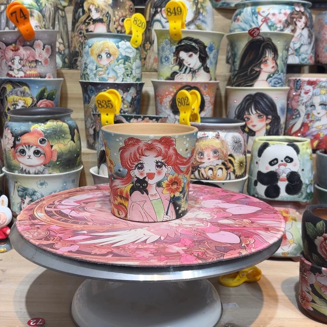 景德镇手绘花盆陶瓷10/10