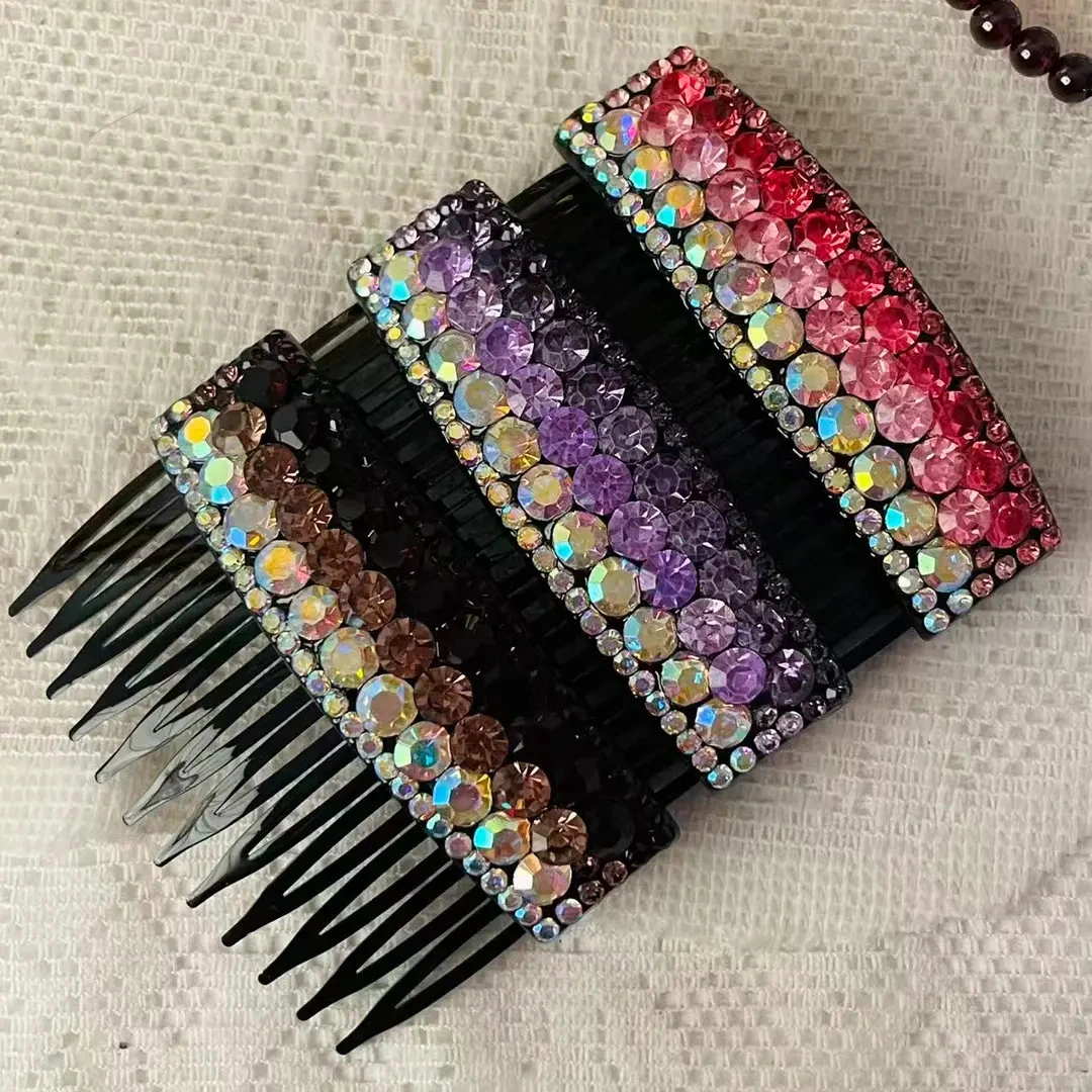 诗泊雅鎏光幻梦渐变水钻奢华装饰插梳头饰发簪