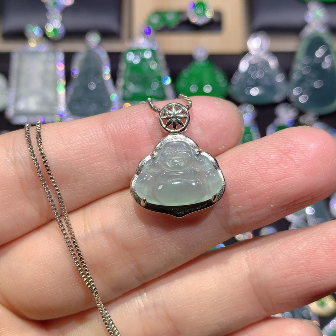 翡翠未镶嵌吊坠(赠链)