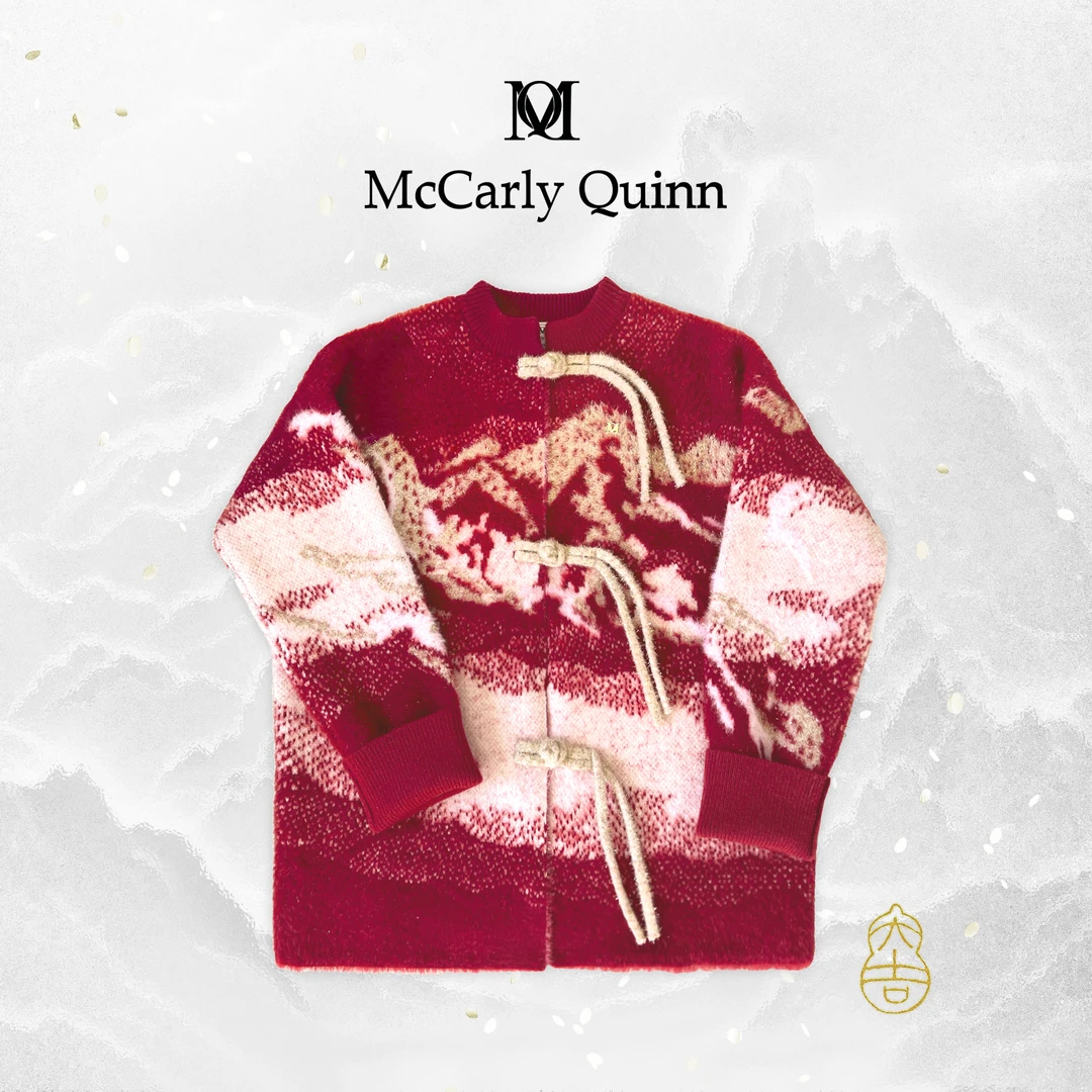 McCarlyQuinn【日照金山】新春限定国风毛绒外套国潮新年战袍